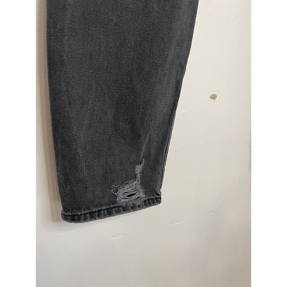 Forever 21 Distressed Jeans Black Womens 30 Distressed Straight High Rise - Picture 8 of 10